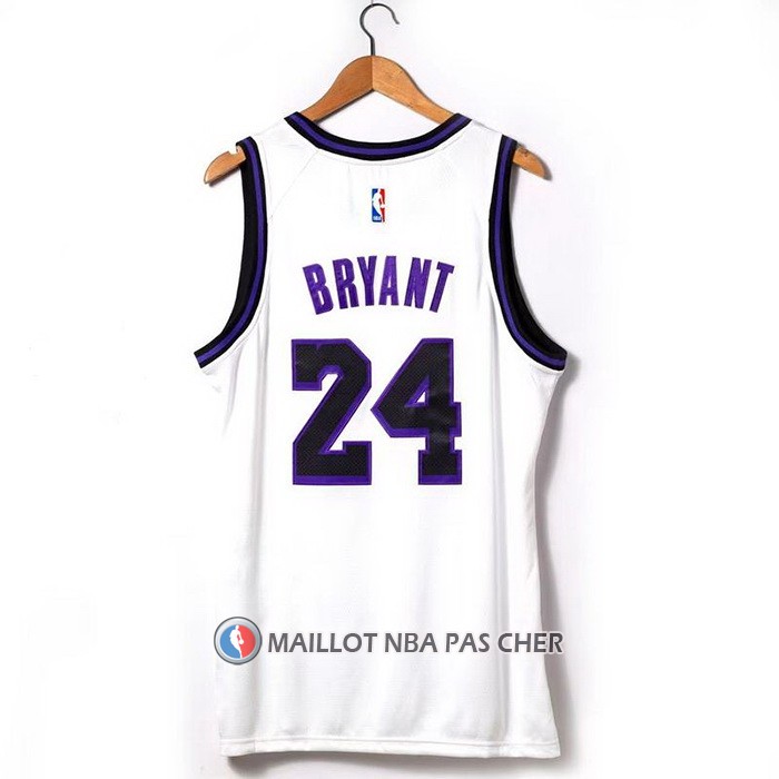 Maillot Los Angeles Lakers Kobe Bryant NO 24 Ville 2022-23 Blanc